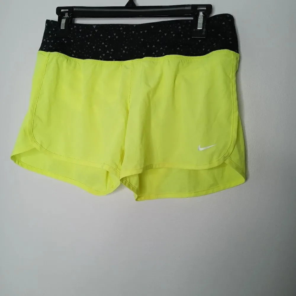 Nike neon yellow shorts size spots